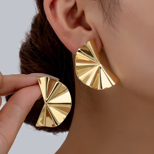 Geometric Fan Earrings