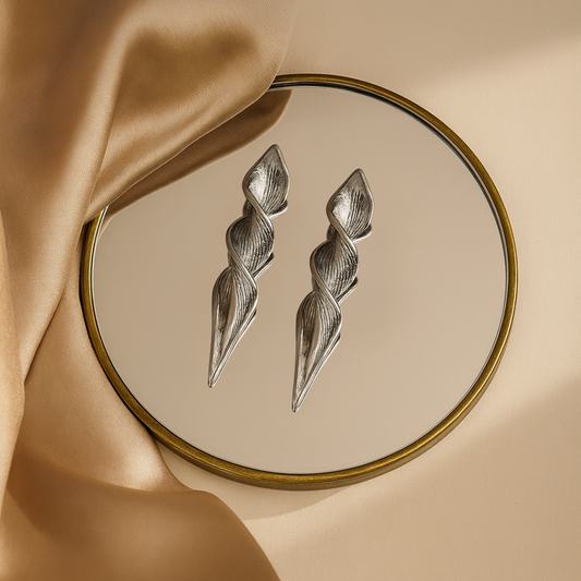 Silver Twist Earrings