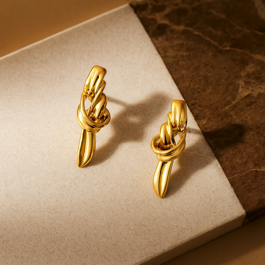 Golden Braid Earrings