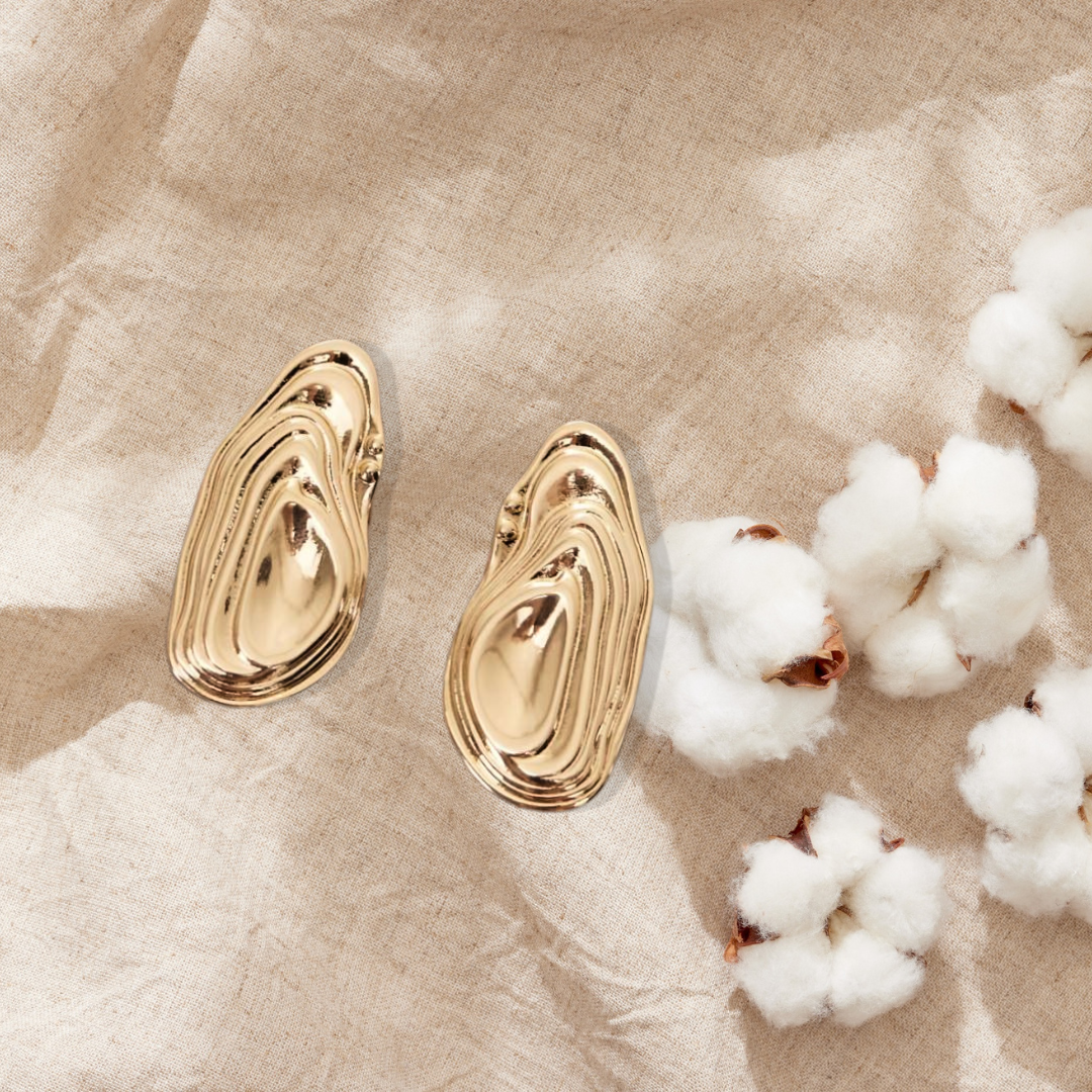 Textured Molten Drop Earrings