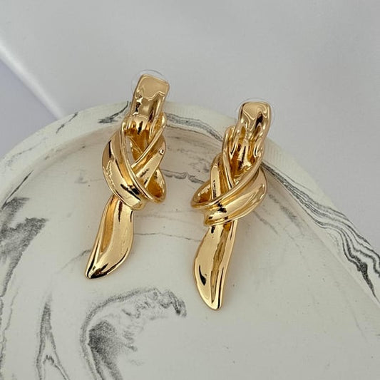 Golden Braid Earrings