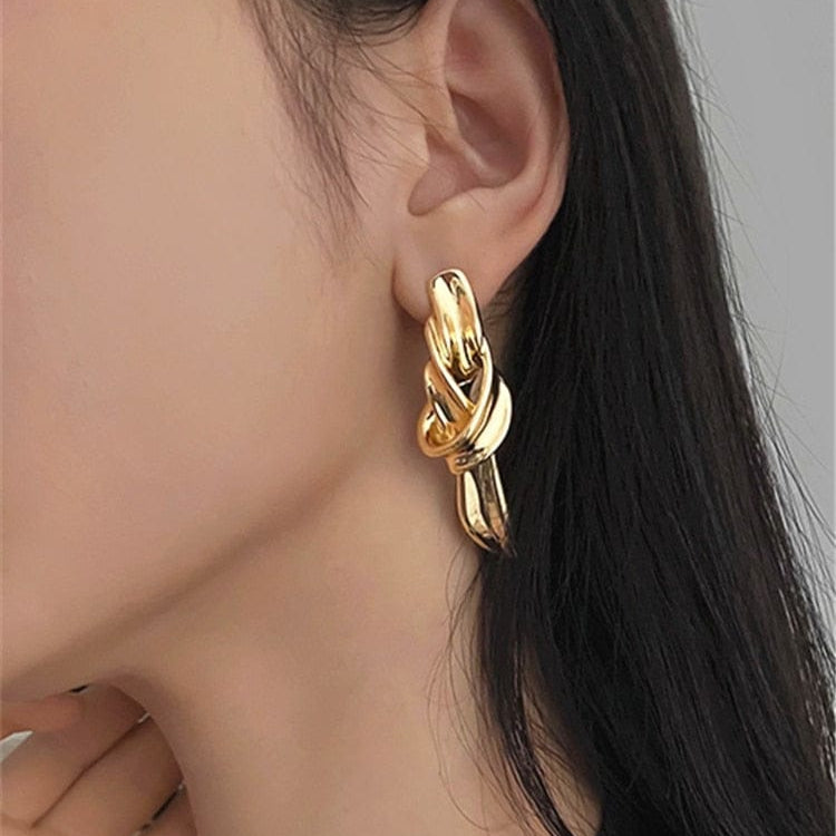 Golden Braid Earrings