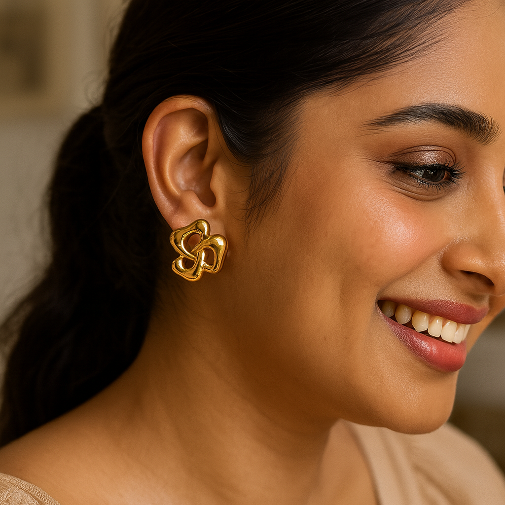 Golden Knot Earrings