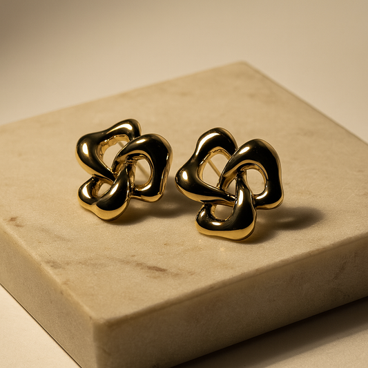 Golden Knot Earrings