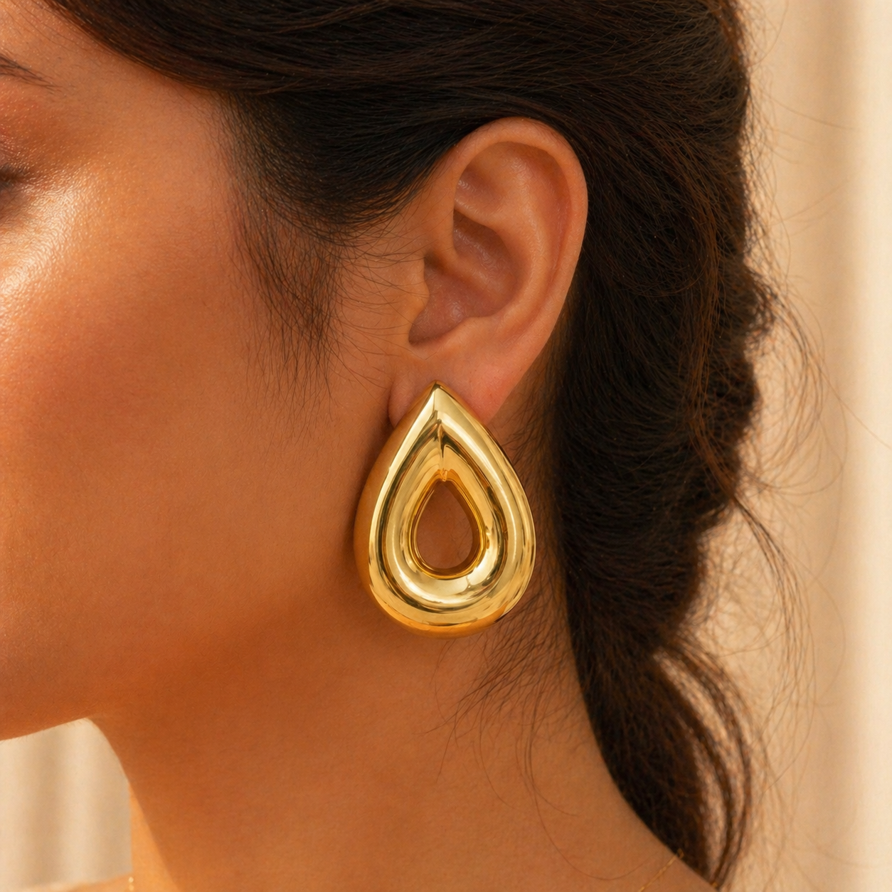 Golden Teardrop Earrings