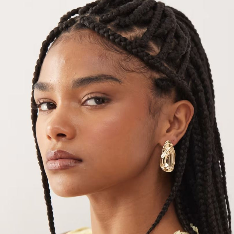 Textured Molten Drop Earrings