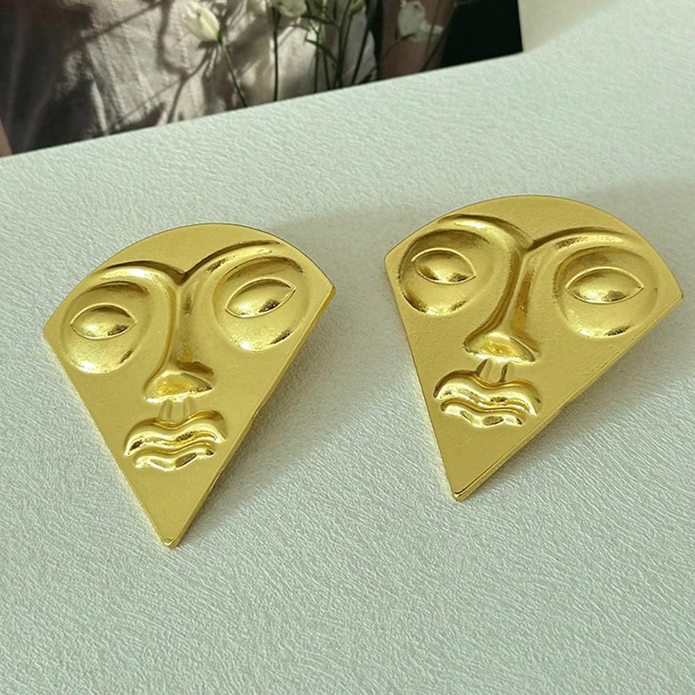 Sculpted Face Earring