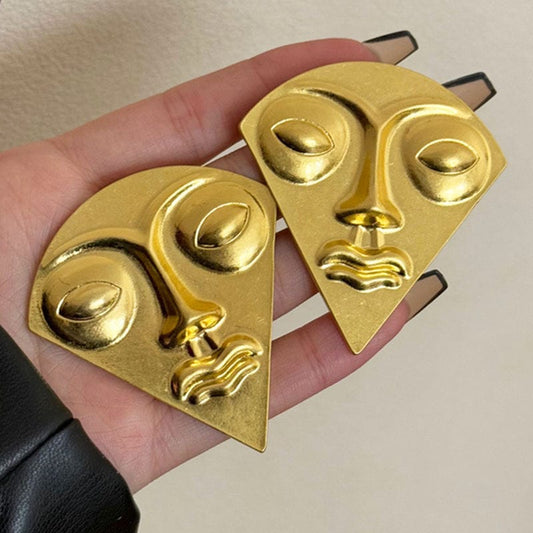 Sculpted Face Earring