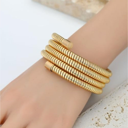 Gold Coil Bracelet