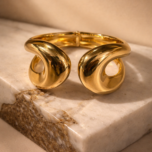 Golden Sculpted Cuff